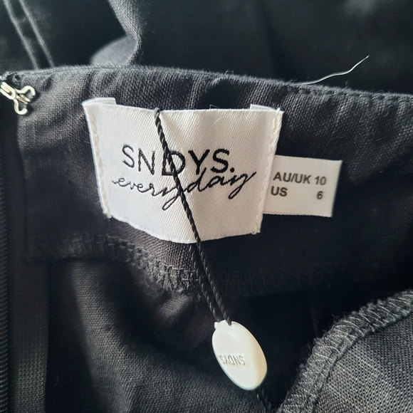 SNDYS Nina Wide Leg Pants Black - Picture 9 of 12